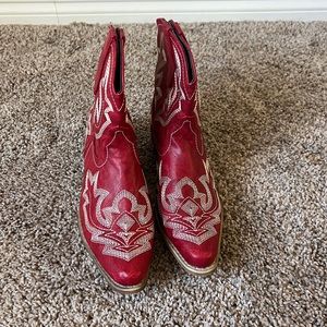 Red cowboy booties